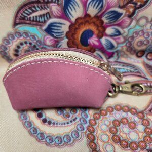 Portland Leather Goods Small Taco Keychain Joni Blue, Foxglove Leather